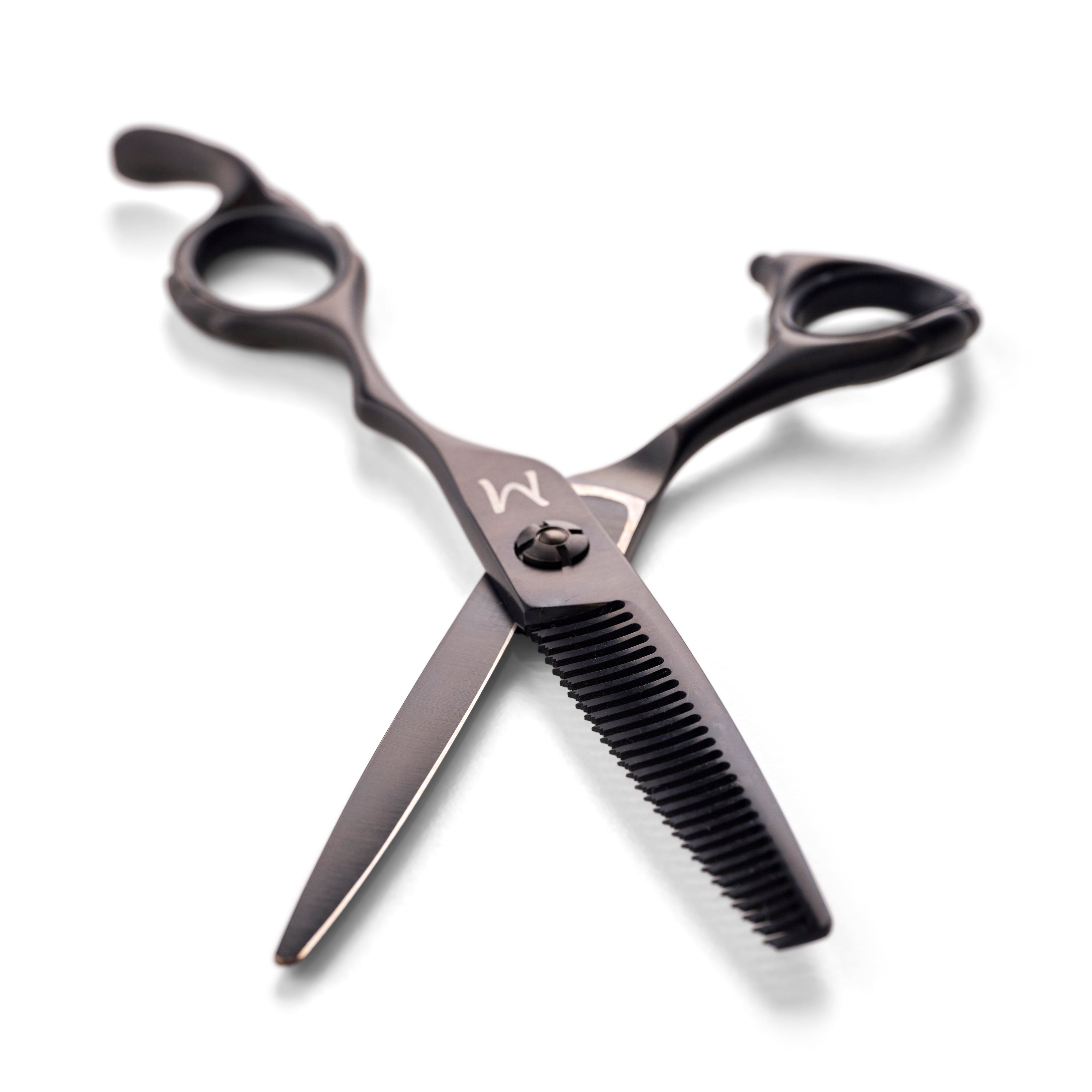 Ergo Diamond Matte Black Thinning Shears (7028812972098)