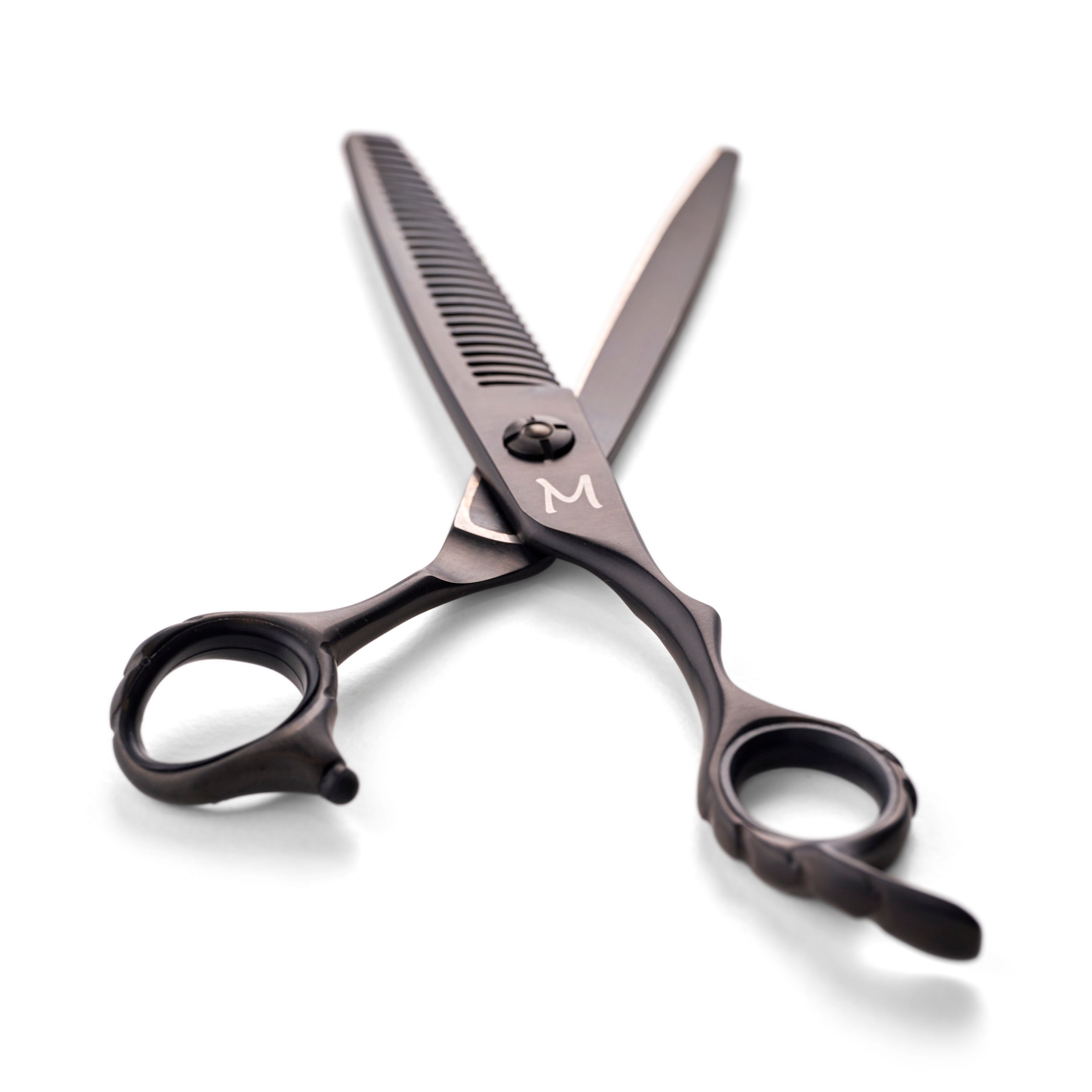 Ergo Diamond Matte Black Thinning Shears (7028812972098)
